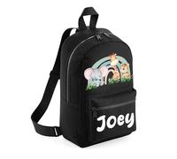 The Baby Box UK Personalised Boys Backpack Toddler Safari Dinosaur Back Pack Childrens Rucksack (Black)