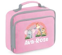 The Baby Box UK Personalised Girls Lunchbag Custom Lunch Boxes for Kids Back to School (Pink Lunch Bag)