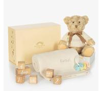 The Baby Gifting Company Milestone Snuggles Personalised Baby Gift Set - Ivory