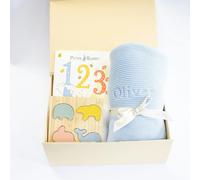 The Baby Gifting Company Welcome Baby Play and Read Gift Set - Blue