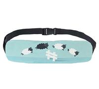 The Baby Head Sleep Positioner Soft Nap Security Head Support for Babies in The Car Adjustable Belt sea Color White and Black Sheep [082]