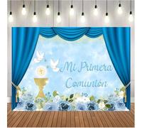The background of my baptism photo God bless the golden cross of the festival, fabric banner 250x180CM