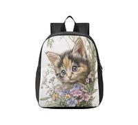 the backpack kid Flower Bush Cat