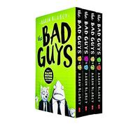 The Bad Guys Episodes 1-8 Collection 4 Books Set by Aaron Blabey (Bad Guys/Mission Unpluckable, Furball Strikes Back/Attack of the Zittens, Intergalactic Gas/Alien, Do-You-Think-He-Saur-Us/Superbad)