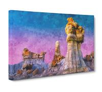 The Badlands In New Mexico Canvas Print | Gallery Wrapped 30mm Frame Wall Art | 20x14 inches | Ready to Hang | Modern Picture | Living Room Bedroom Lounge Office