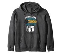 The Bahamas Is In My DNA Flag & Thumbprint Zip Hoodie