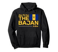 The Bajan Is Here Barbados Flag Barbadian Roots Pullover Hoodie
