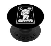 The Baka Funny Anime Meme Tarot Card Witchy Moon PopSockets Adhesive PopGrip