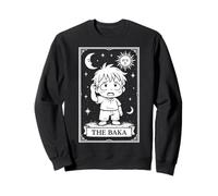 The Baka Funny Anime Meme Tarot Card Witchy Moon Sweatshirt