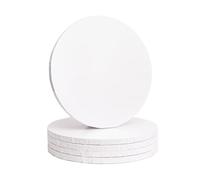 The Baked Studio - 6 Inch 12mm Thick Round White Gloss DRUM Cake Boards (PACK OF 5)