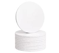 The Baked Studio - 8 Inch 12mm Thick Round White Gloss DRUM Cake Boards (PACK OF 10)