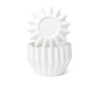 The Baked Studio Bloom Baking Cupcake Cases - Pack of 50 | Flower-Shaped Cupcake Liners | Premium Greaseproof Paper | Stylish Baking Cups for Cupcakes & Muffins (White)