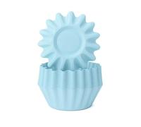 The Baked Studio Bloom Baking Cupcake Cases - Pack of 50 | Flower-Shaped Cupcake Liners | Premium Greaseproof Paper | Stylish Baking Cups for Cupcakes & Muffins (Light Blue)