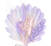 The Baked Studio - Dried Flower Cake Topper Set With Shell Sun Palm Leaf For Cake Decorating (Mermaid)