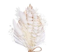 The Baked Studio - Dried Flowers For Cakes Decoration And Crafts With A Gold & White Ombre Palm Spear (Gold & White)