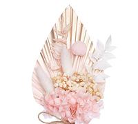 The Baked Studio - Dried Flowers For Cakes Decoration And Crafts With A Pink & Gold Ombre Palm Spear (Gold, Pink & White)