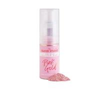 The Baked Studio Edible Glitter Dust - Pump Bottle | 100% Edible, Vegan & Halal | Easy-Spray Sparkle for Cakes, Cupcakes, Cookies & More (Pink Gold 10g)