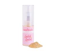 The Baked Studio Edible Glitter Dust - Pump Bottle | 100% Edible, Vegan & Halal | Easy-Spray Sparkle for Cakes, Cupcakes, Cookies & More (Gold Gold 10g)