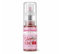 The Baked Studio Edible Glitter Dust - Pump Bottle | 100% Edible, Vegan & Halal | Easy-Spray Sparkle for Cakes, Cupcakes, Cookies & More (Cherry Red 10g)