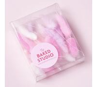 The Baked Studio - Original Dried Flower Lagarus Bunny Tails Set For Cake & Cupcake Decorating & Others Crafts (Pink / White / Lilac)