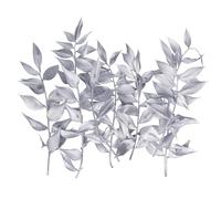 The Baked Studio - Original Dried Flower Ruscus Set For Cake & Cupcake Decorating & Others Crafts (Silver)