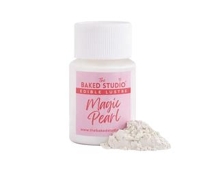 The Baked Studio - Original Edible Glitter Lustre Dust for Cake Decorating (Magic Pearl 15g)