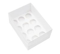 The Baked Studio - Pack of 5 - Extra Deep Premium Cupcake Boxes with Clear Presentation Lids | Tall Cake Boxes for Muffins & Cupcakes | Sturdy & Elegant Bakery Packaging (12 Holes)