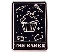 The Baker Baking Pastry Chef Cupcake Muffin Tarot Card Fortune Teller Telling 1.2" Enamel Pin Badge