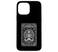 The Balanced One Tarot Skeleton Funny Yoga Meditation Case for iPhone 13 Pro Max