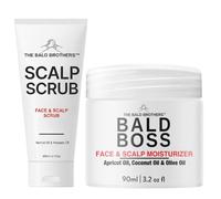 The Bald Brothers Bald Head Care Set | Complete Bald Head Care | Daily Skincare Set For Bald Men | Cleanse, Exfoliate & Moisturise | No fragrance