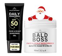 The Bald Brothers Bald Head Care Set | Complete Bald Head Care | Daily Skincare Set For Bald Men | Daily SPF50+ & Bald Head Moisturiser | No fragrance