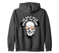 The Bald Head Behind The Bump Funny Dad To Be Zip Hoodie