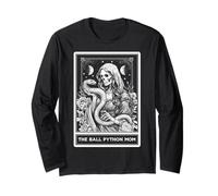 The Ball Python Mom Snake Mother's Day Tarot Card Skeleton Long Sleeve T-Shirt