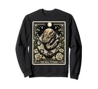 The Ball Python Snake Tarot Card Witchy Moon Sweatshirt