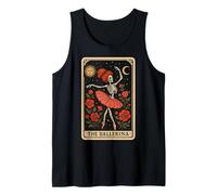 The Ballerina Ballet Dancer Dance Tarot Card Skeleton Witchy Tank Top