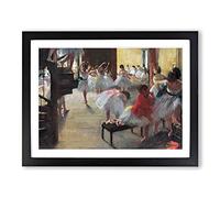 The Ballet Ballerina Dancers In Class By Edgar Degas Classic Painting Framed Print | A4 Black Framed Wall Art | Ready to Hang | Classic Historical Picture | Living Room Bedroom Lounge Office