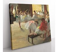 The Ballet Ballerina Dancers in Class Canvas Wall Art Print 20x20 Inch