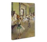 The Ballet Class Vol.1 By Edgar Degas Canvas Print | Gallery Wrapped 30mm Frame Wall Art | 20x14 inches | Ready to Hang | Impressionist Picture | Living Room Bedroom Lounge Office
