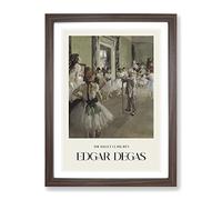 The Ballet Class Vol.1 By Edgar Degas Exhibition Museum Painting Framed Print | A2 Walnut Framed Wall Art | Ready to Hang | Modern Historical Picture | Living Room Bedroom Lounge Office