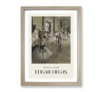 The Ballet Class Vol.1 By Edgar Degas Exhibition Museum Painting Framed Print | A4 Oak Framed Wall Art | Ready to Hang | Modern Historical Picture | Living Room Bedroom Lounge Office