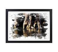 The Ballet Dancers (1) V3 Framed Print | A2 Black Framed Wall Art | Ready to Hang | Modern Nature Picture | Living Room Bedroom Lounge Office