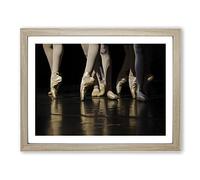 The Ballet Dancers No.1 Modern Framed Print | A3 Oak Framed Wall Art | Ready to Hang | Modern Nature Picture | Living Room Bedroom Lounge Office