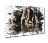 The Ballet Dancers No.1 V3 Canvas Print | Gallery Wrapped 30mm Frame Wall Art | 30x20 inches | Ready to Hang | Modern Picture | Living Room Bedroom Lounge Office