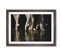The Ballet Dancers Painting Framed Print | A2 Walnut Framed Wall Art | Ready to Hang | Modern Historical Picture | Living Room Bedroom Lounge Office