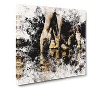 The Ballet Dancers Watercolour Canvas Print | Gallery Wrapped 30mm Frame Wall Art | 14x14 inches | Ready to Hang | Modern Picture | Living Room Bedroom Lounge Office