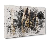 The Ballet Dancers Watercolour Canvas Print | Gallery Wrapped 30mm Frame Wall Art | 30x20 inches | Ready to Hang | Modern Picture | Living Room Bedroom Lounge Office