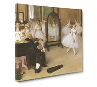 The Ballet Dancing Class by Edgar Degas Canvas Print | Gallery Wrapped 30mm Frame Wall Art | 20x20 inches | Ready to Hang | Modern Picture | Living Room Bedroom Lounge Office