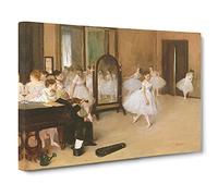 The Ballet Dancing Class By Edgar Degas Canvas Print | Gallery Wrapped 30mm Frame Wall Art | 30x20 inches | Ready to Hang | Impressionist Picture | Living Room Bedroom Lounge Office