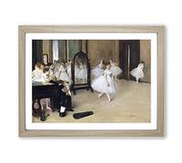 The Ballet Dancing Class By Edgar Degas Classic Painting Framed Print | A2 Oak Framed Wall Art | Ready to Hang | Classic Historical Picture | Living Room Bedroom Lounge Office
