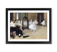 The Ballet Dancing Class By Edgar Degas Classic Painting Framed Print | A4 Black Framed Wall Art | Ready to Hang | Classic Historical Picture | Living Room Bedroom Lounge Office